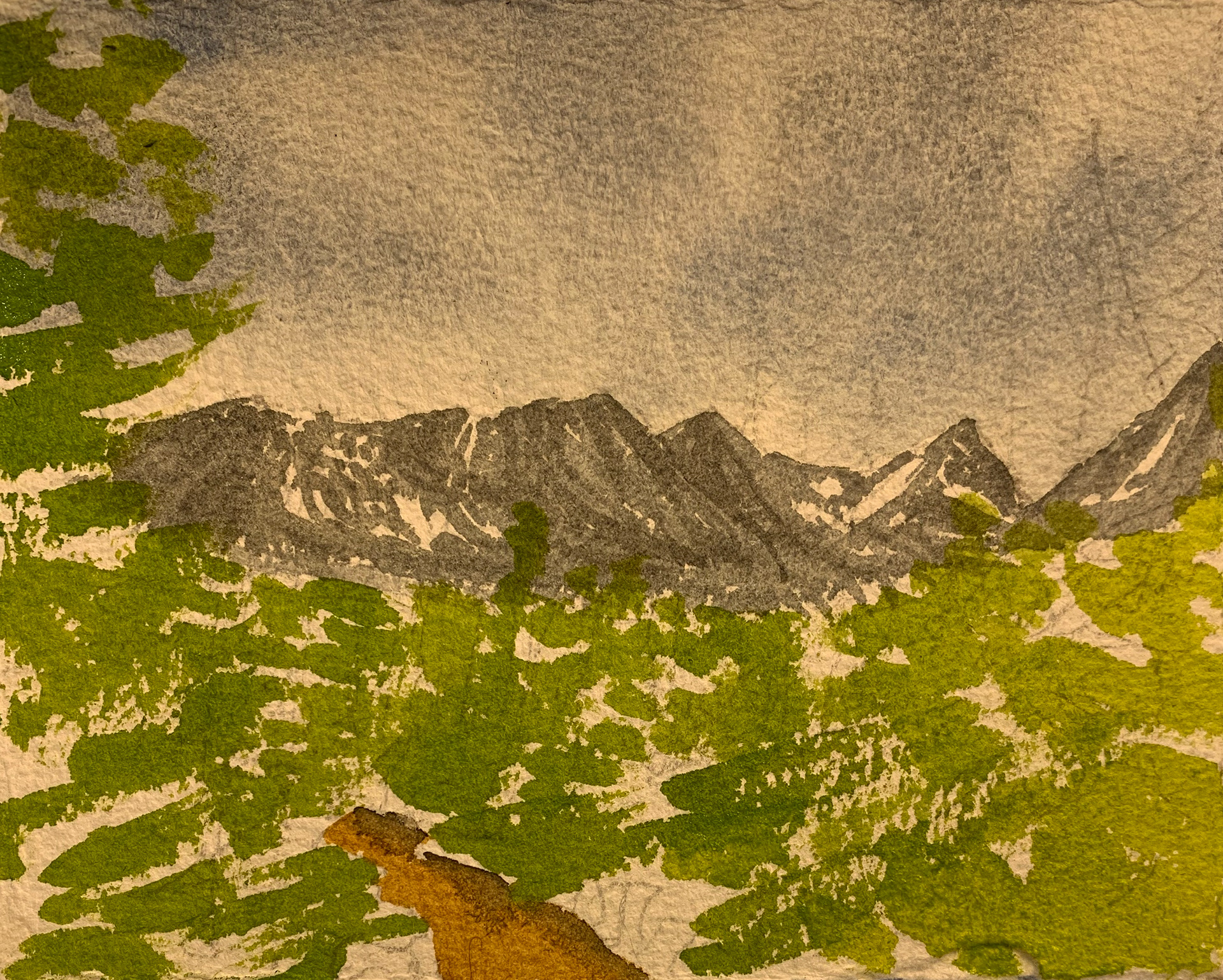 Add in light greens for the trees.
