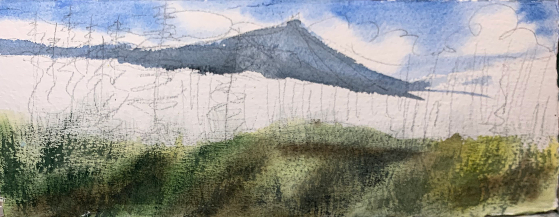 Distant mountain added
