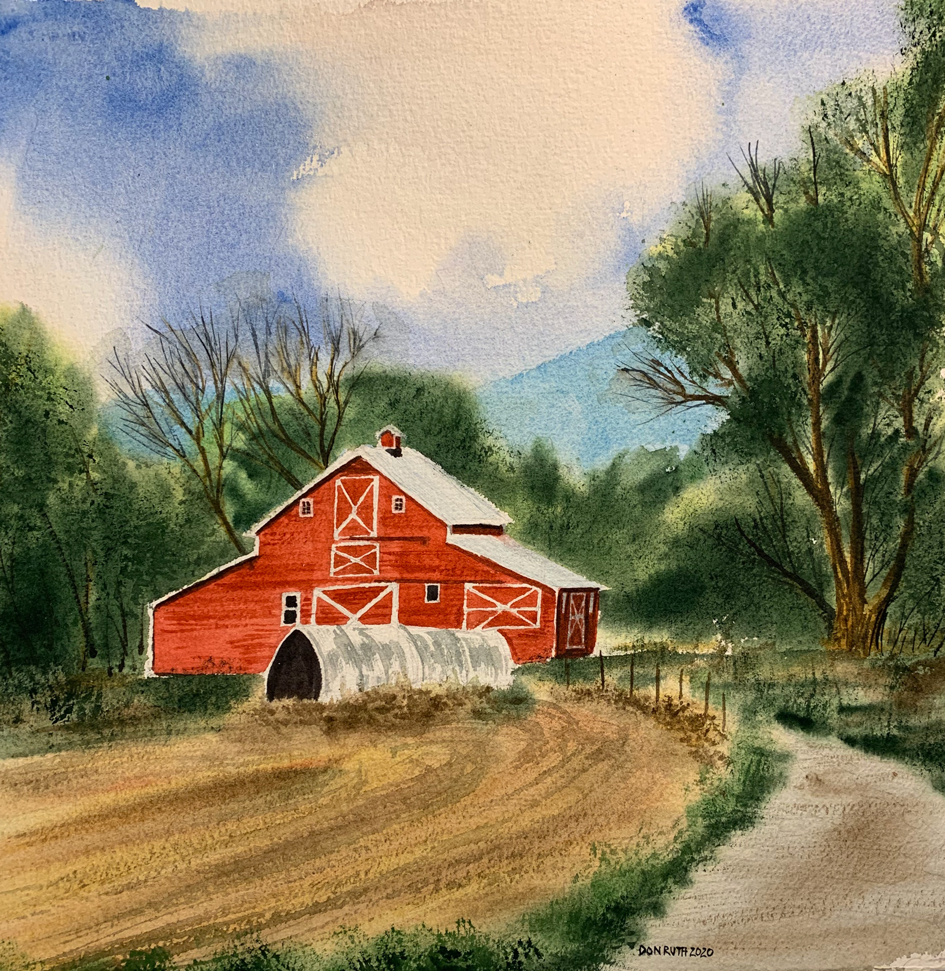 Red Barn Louisville Watercolor Don Ruth the Works