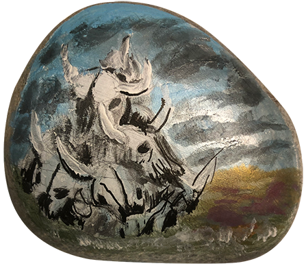 Don Ruth the Works Painted Rock Sckulls Custer MT