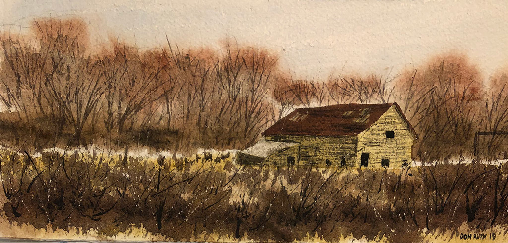 Watercolor On the Road Out, Don Ruth the works