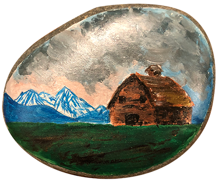 Don Ruth the Works Painted Rock Mountain Barn