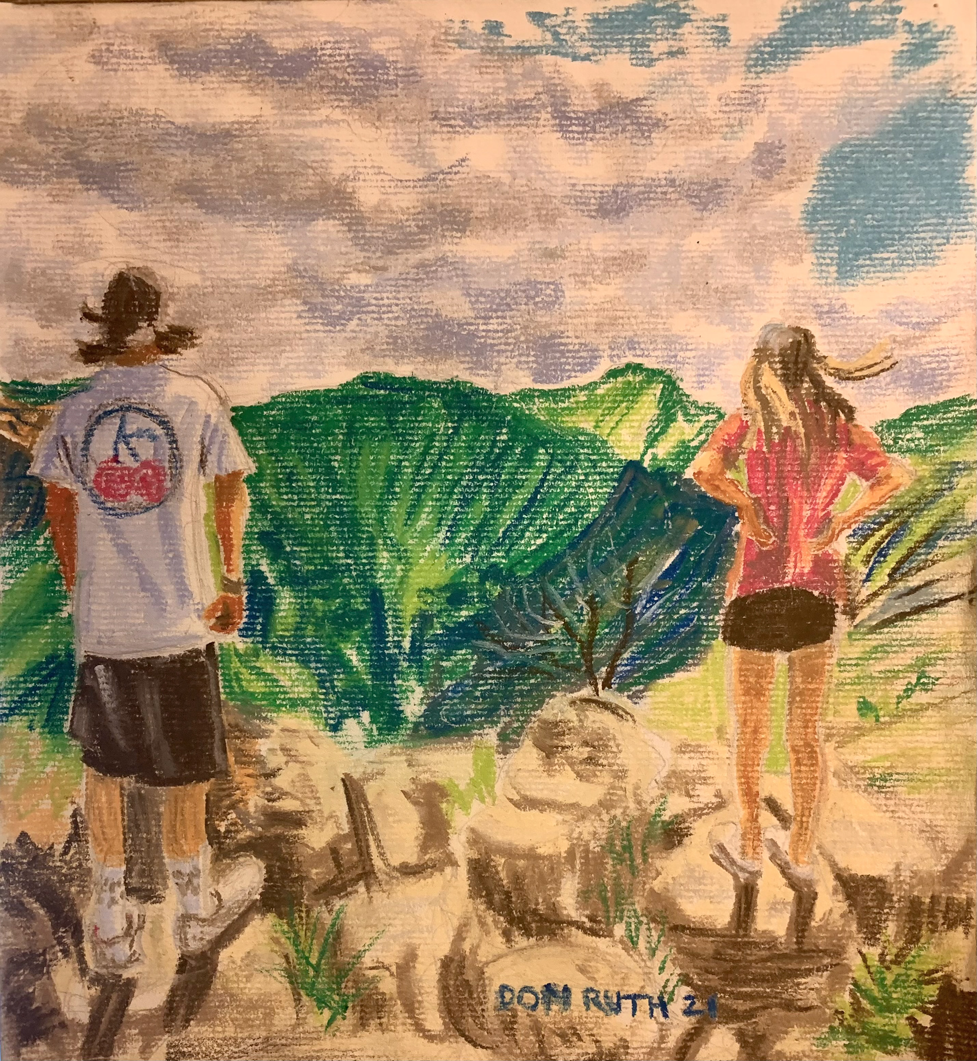 Admiring the Scene Don Ruth the Works Pastels