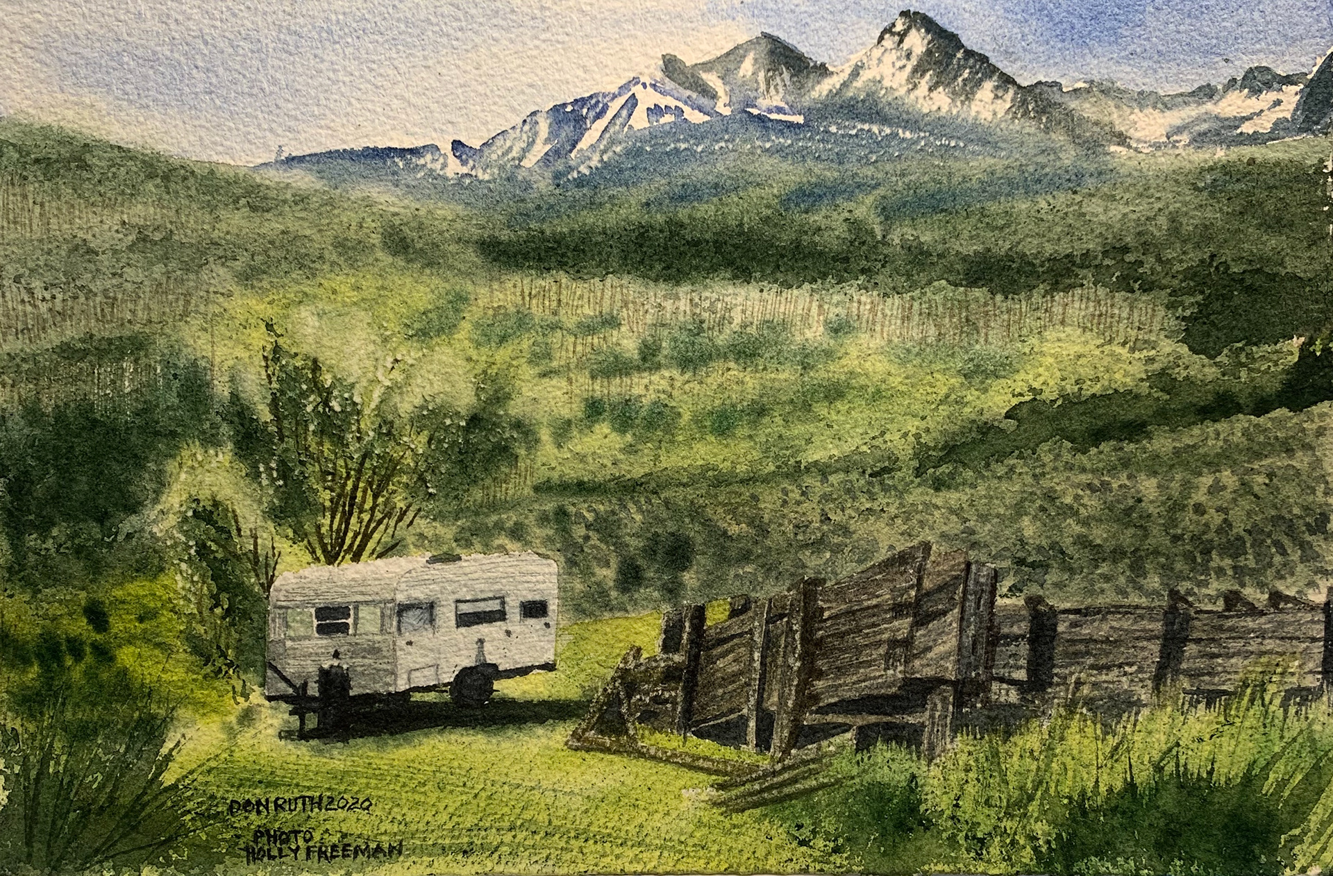 Chair Mountain Shepherd's Home Sweet Home Watercolor Artists Blog by Holly Freeman www.hollyfreemanphotography.com Don Ruth the Works