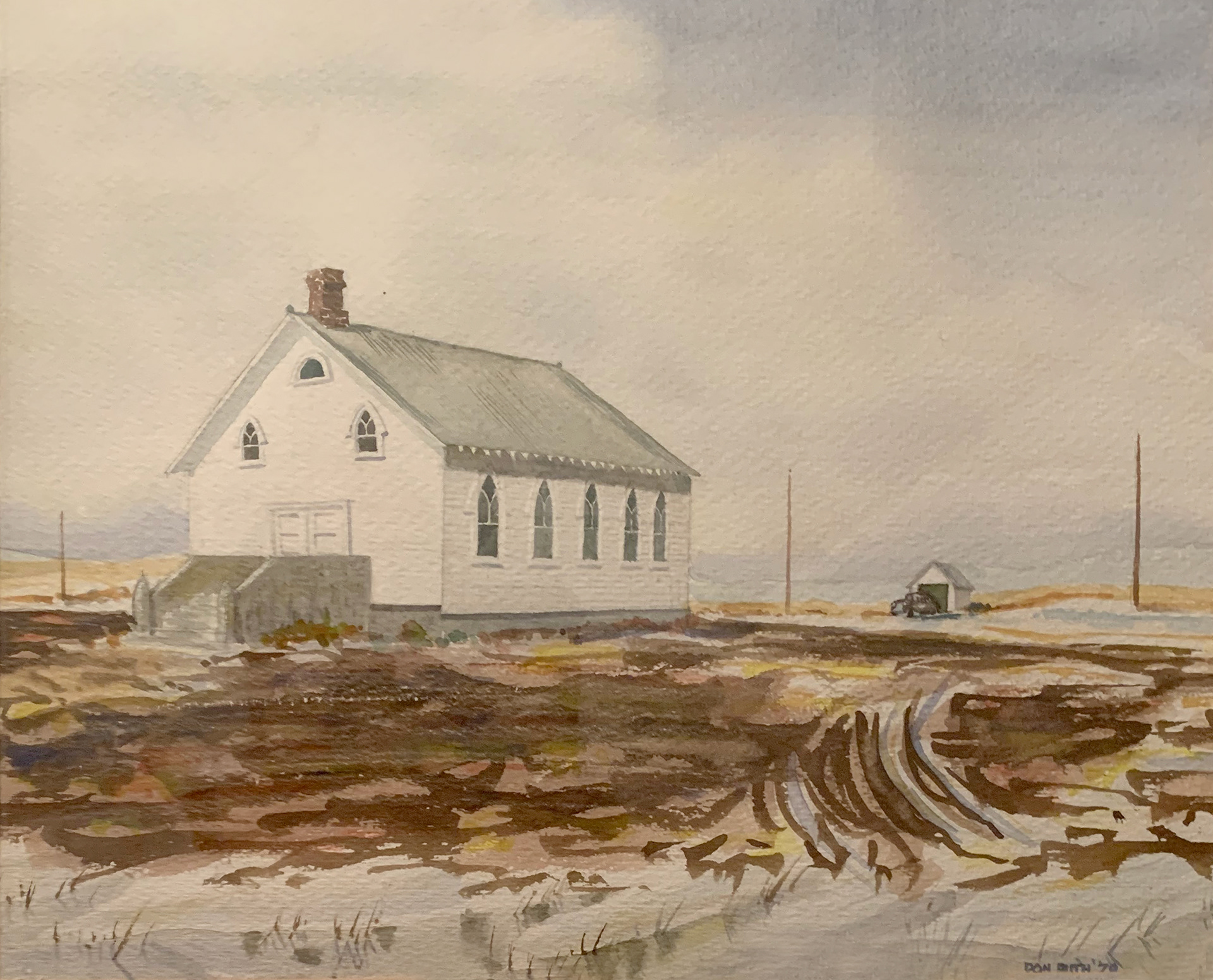 Watercolor Don Ruth the Works Luster MT Church