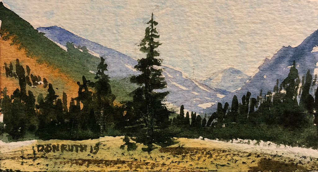 Watercolor Boulder Valley Past, Don Ruth the works