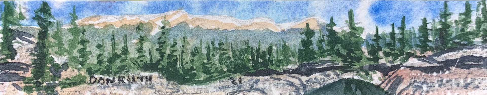 Watercolor Panoramic Vista donruththeworks