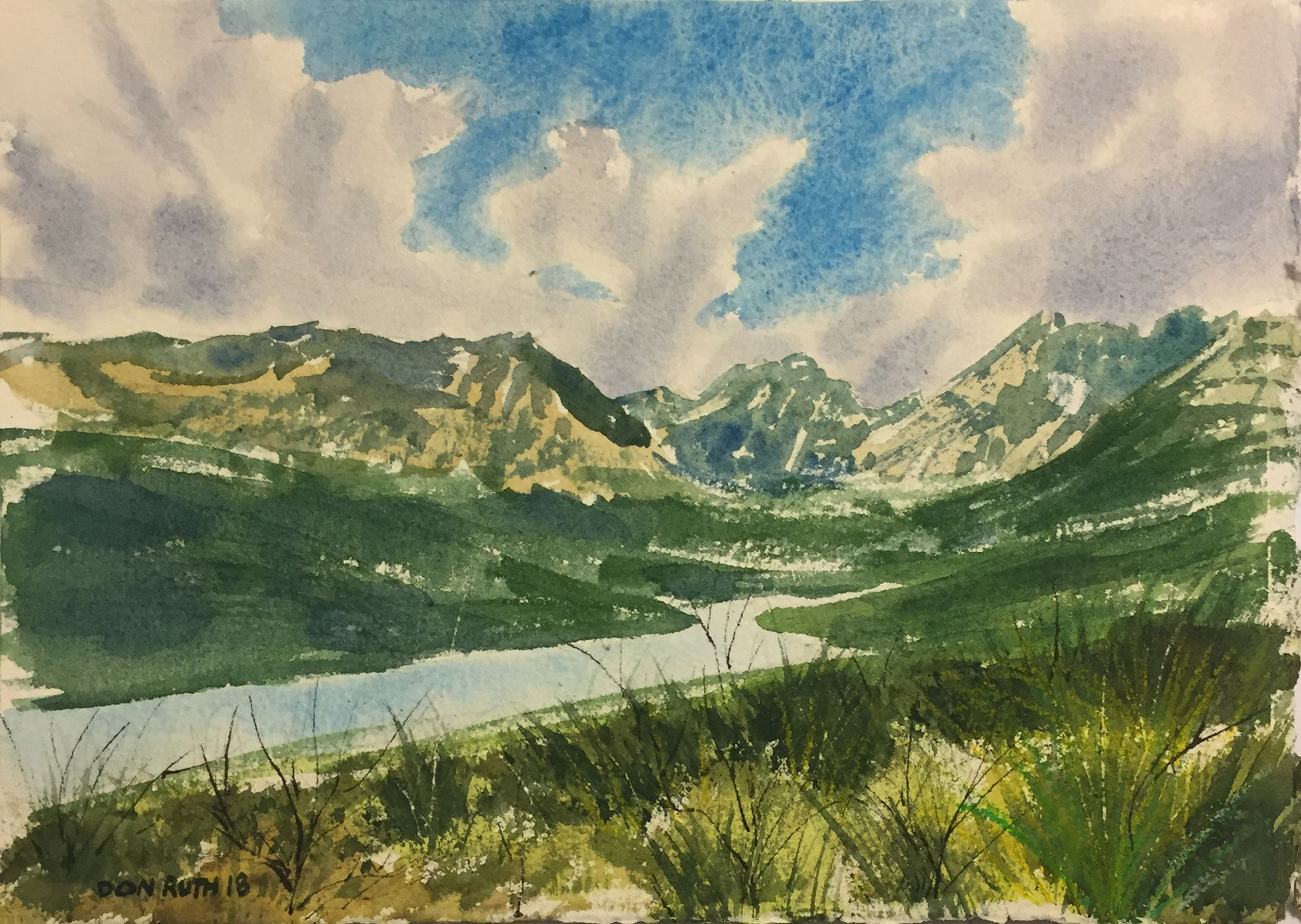Watercolor Grand Vista, Don Ruth the works