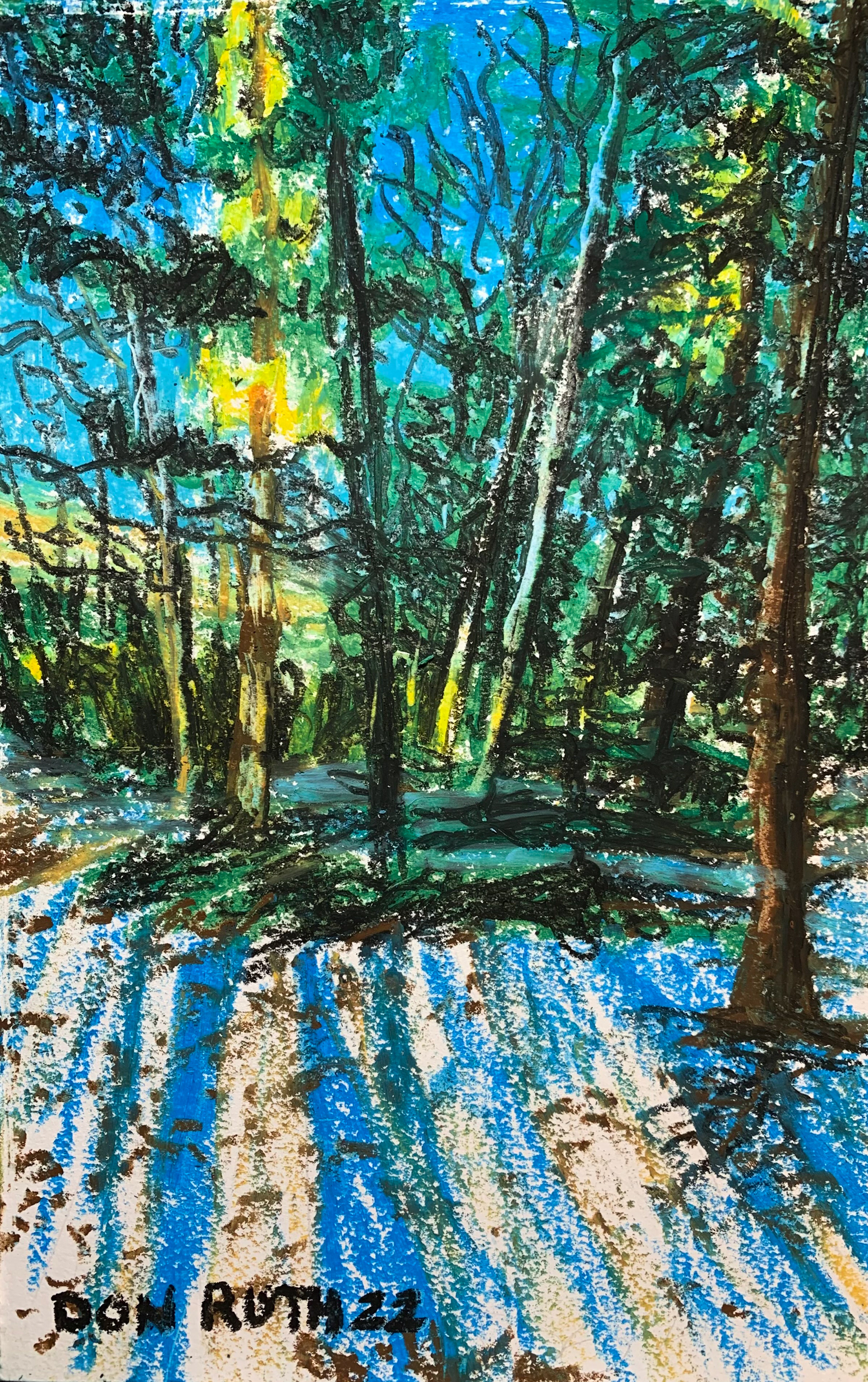 Oil Pastels Into the woods donruththeworks