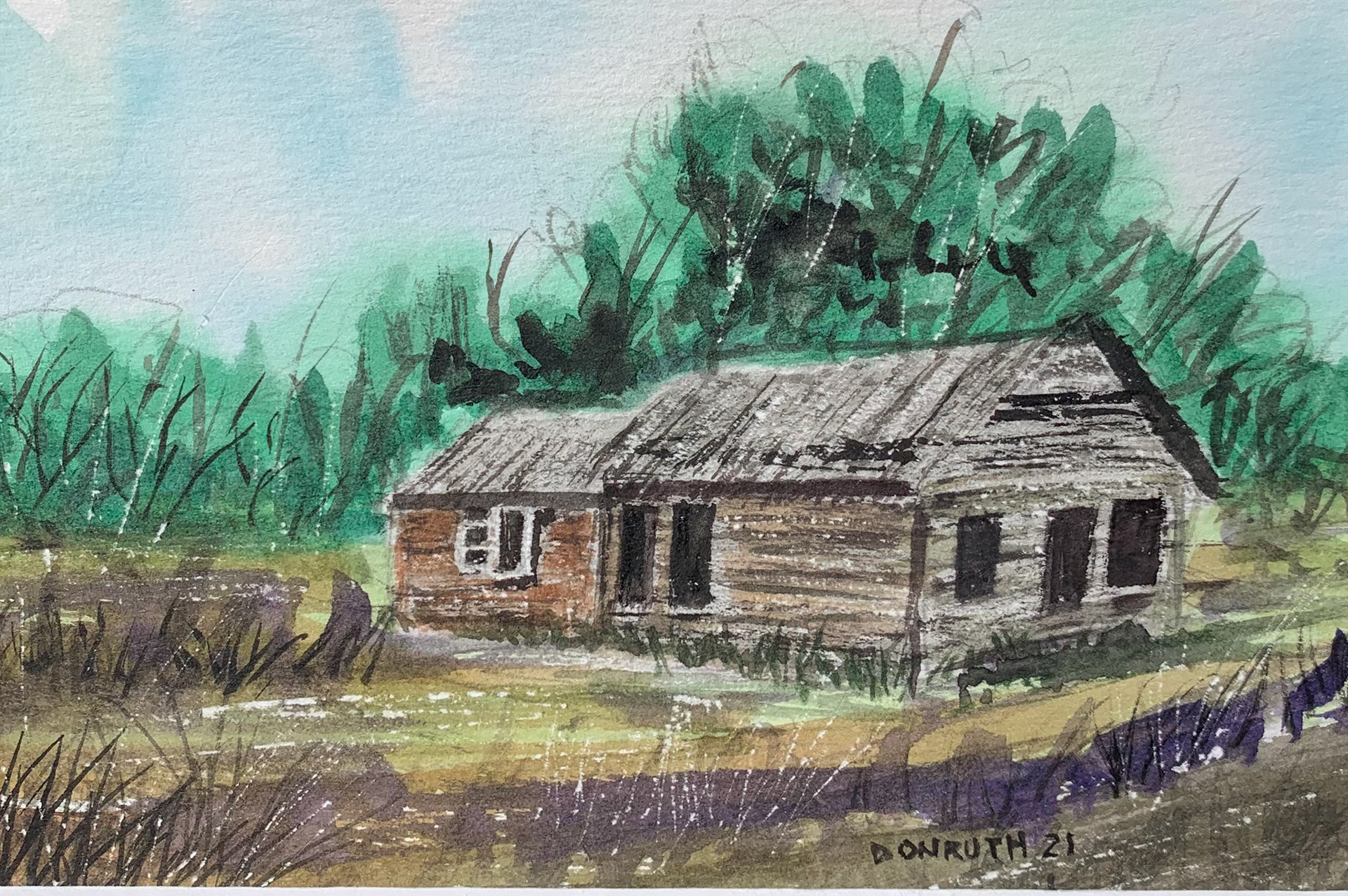 Arvada Abandoned House Don Ruth the Works Watercolor