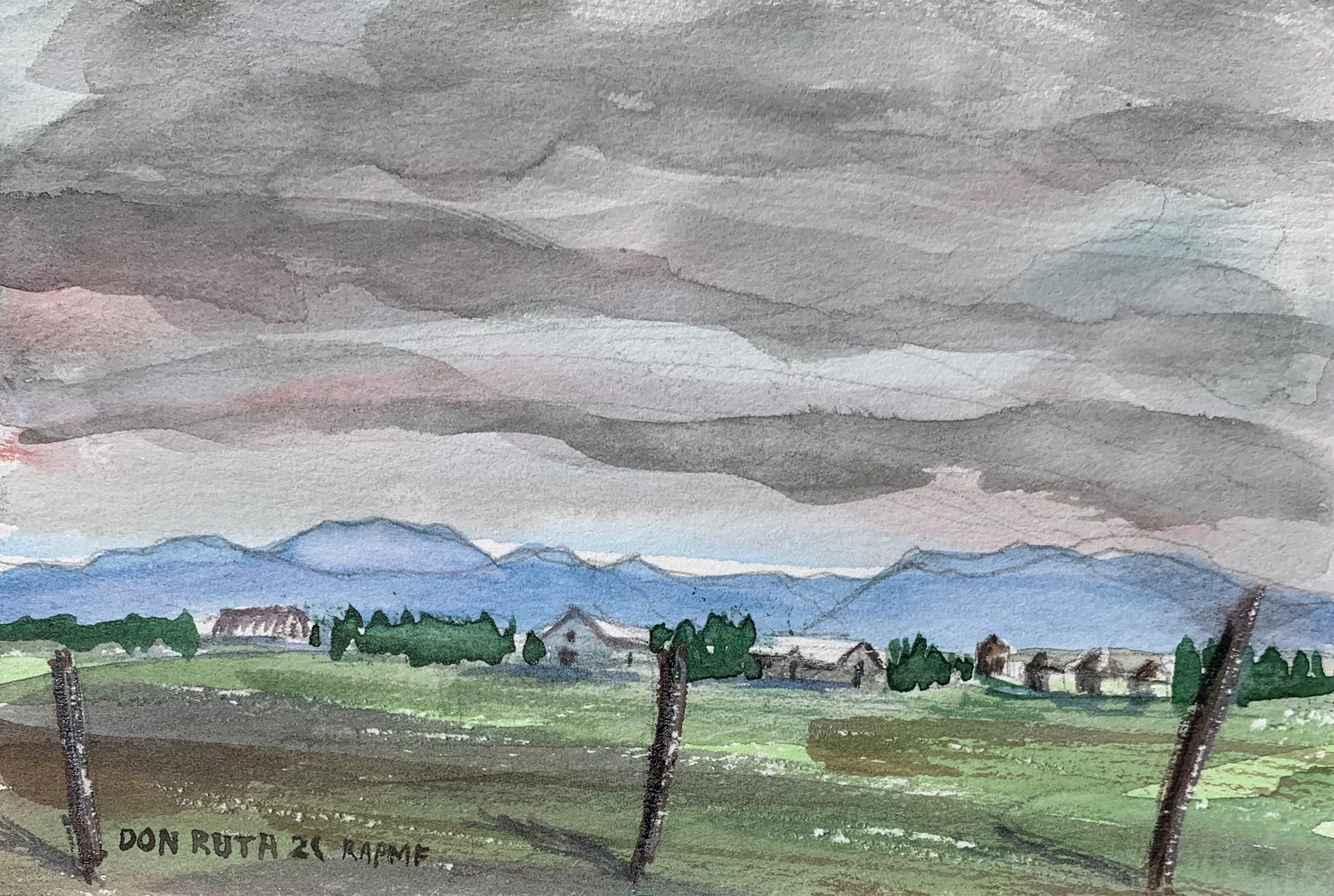Montana Road Signs Don Ruth The Works Watercolor