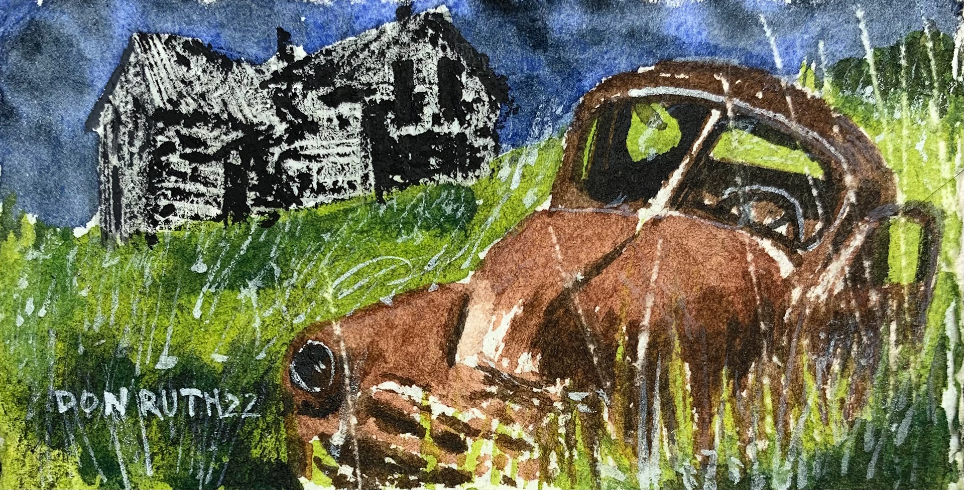 Watercolor Lamenting What Was donruththeworks