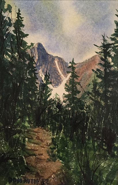 Watercolor Mount of the Holy Cross 2, Don Ruth the works