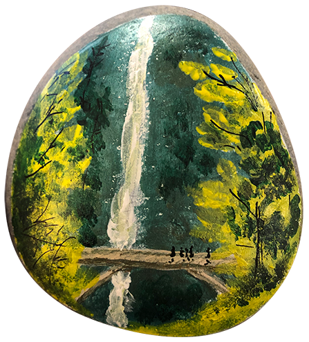 Don Ruth the Works Painted Rock Multnomah Falls OR