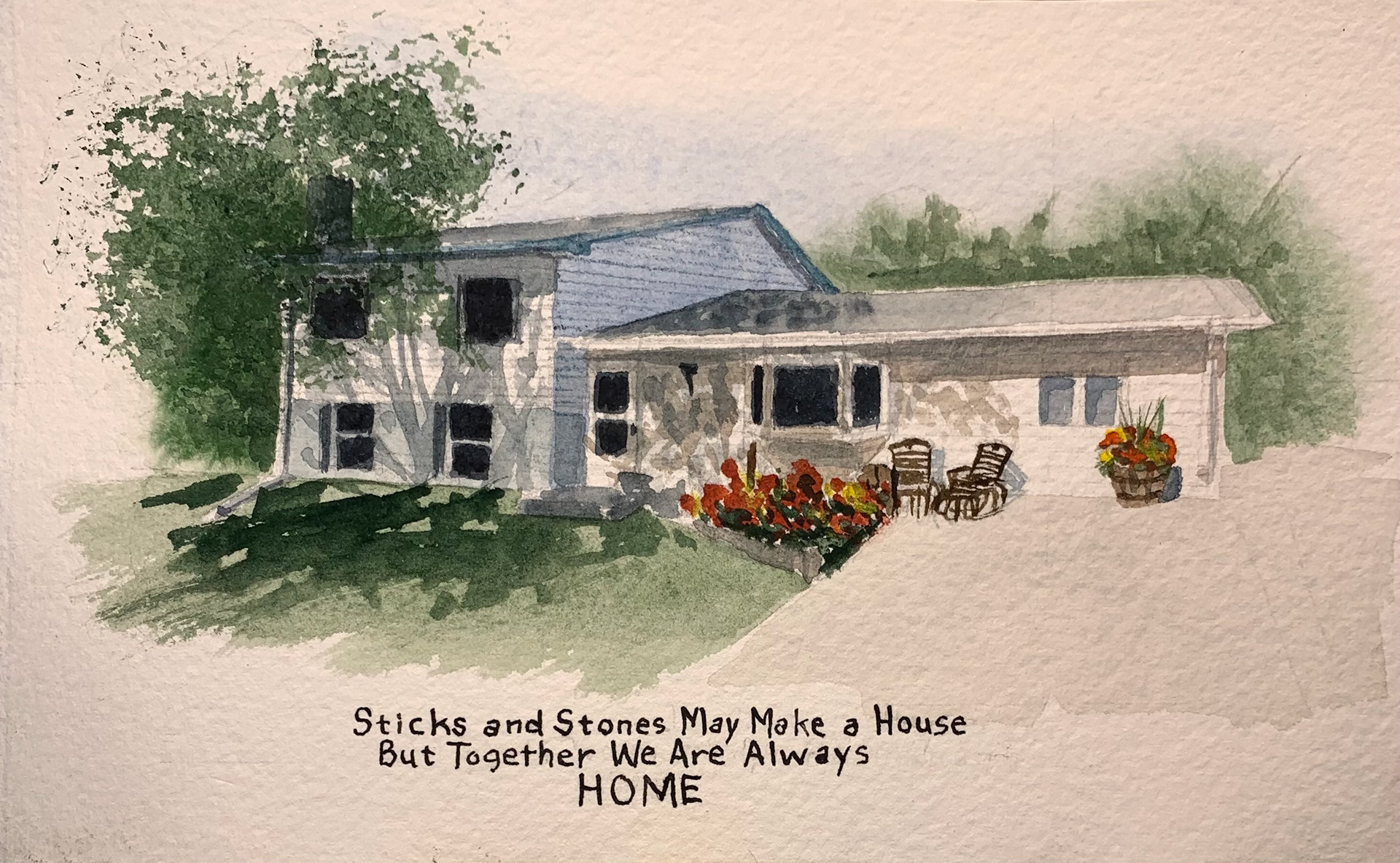 Watercolor Remembering Home donruththeworks