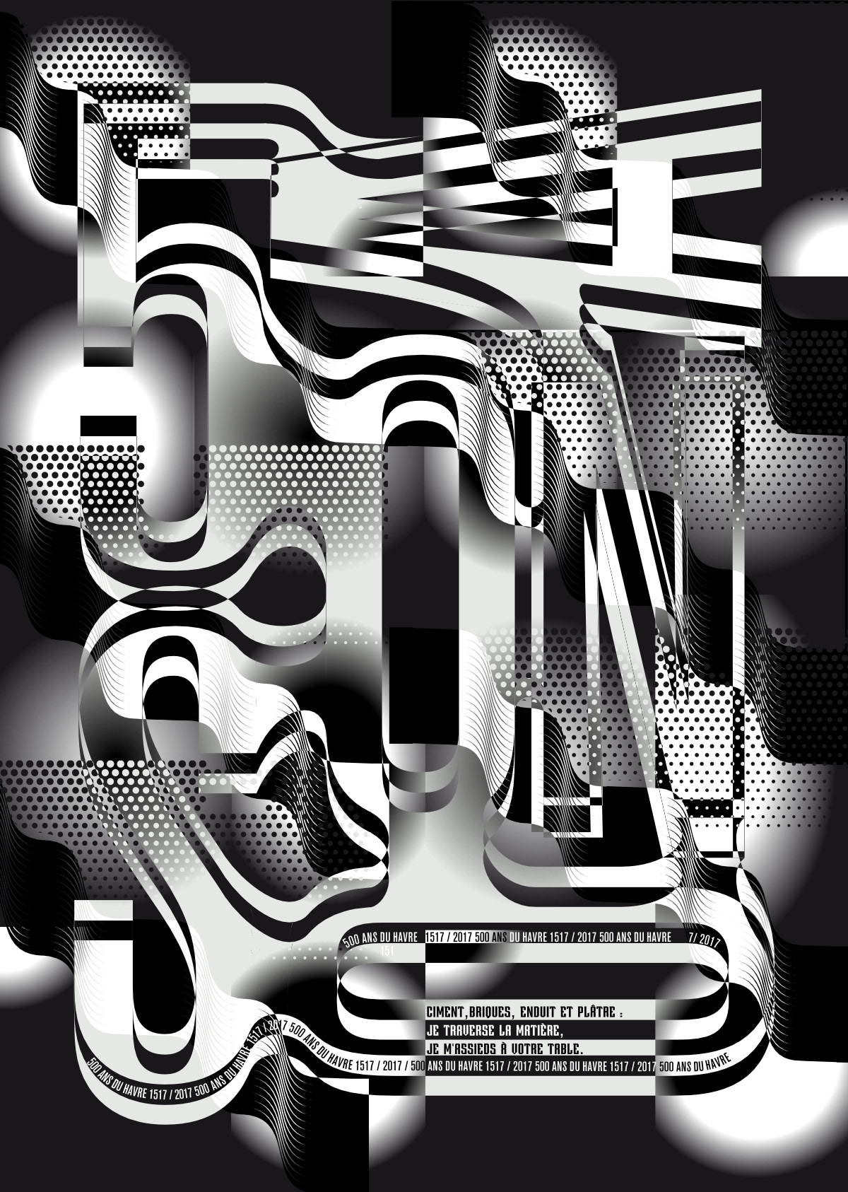 graphic compositions with gradients and typography