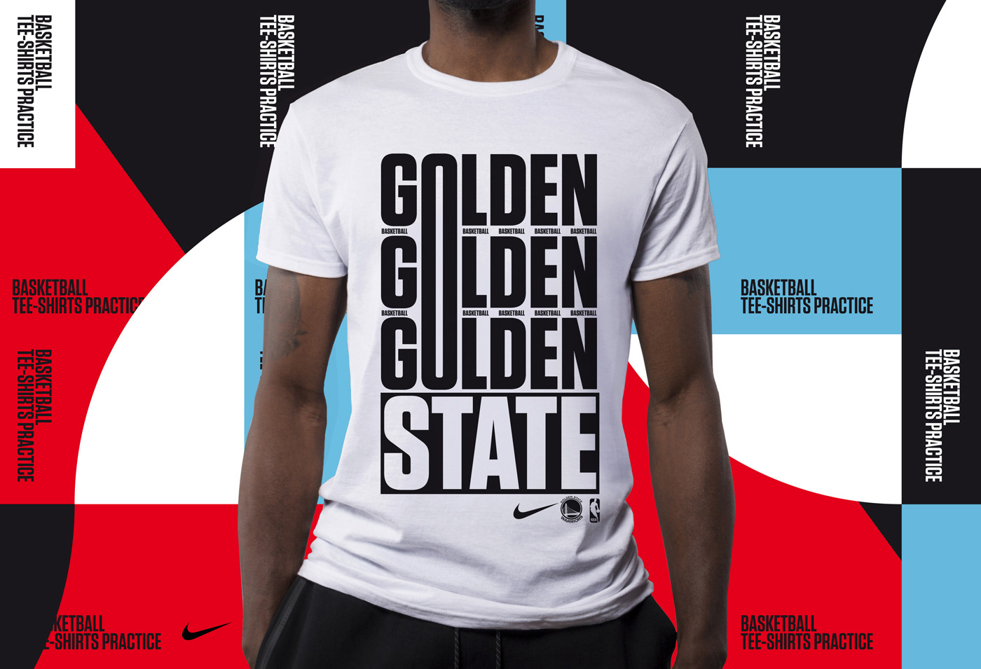 Typographic compositions for Nike NBA usa