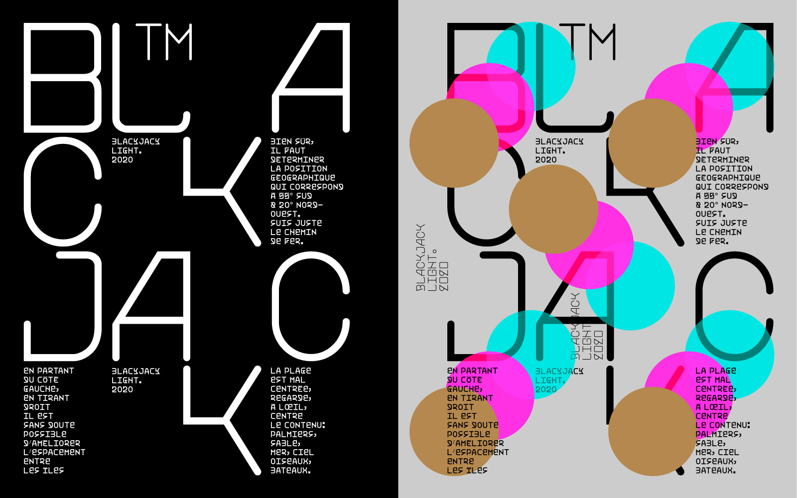 Poster and visual art composed with specific typography