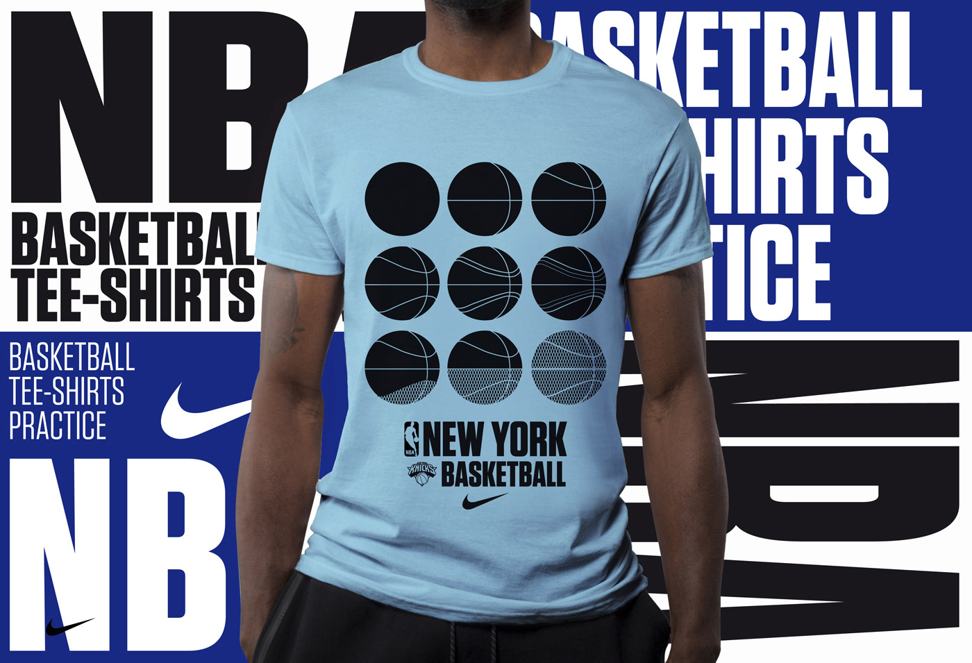Typographic compositions and design for Nike NBA