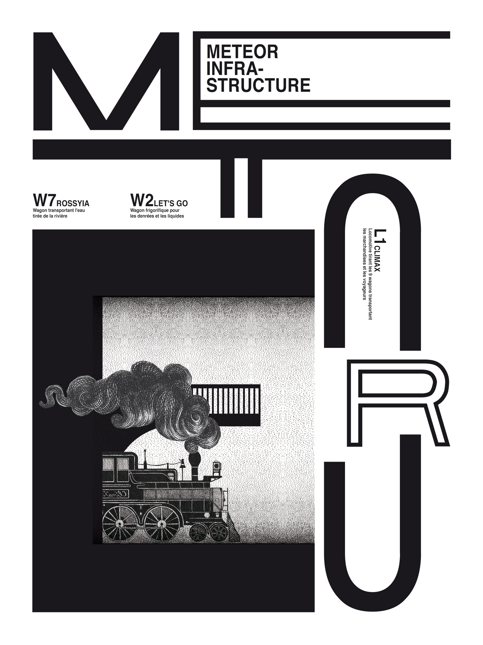 Composition created with letters and drawings