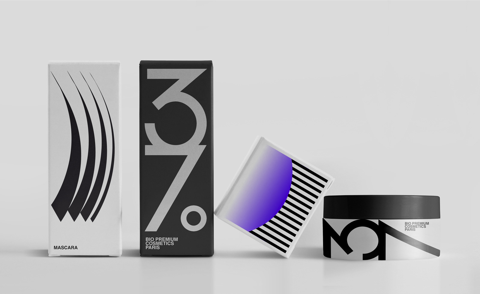 Presentation of packaging of Bio premium cosmetics brand