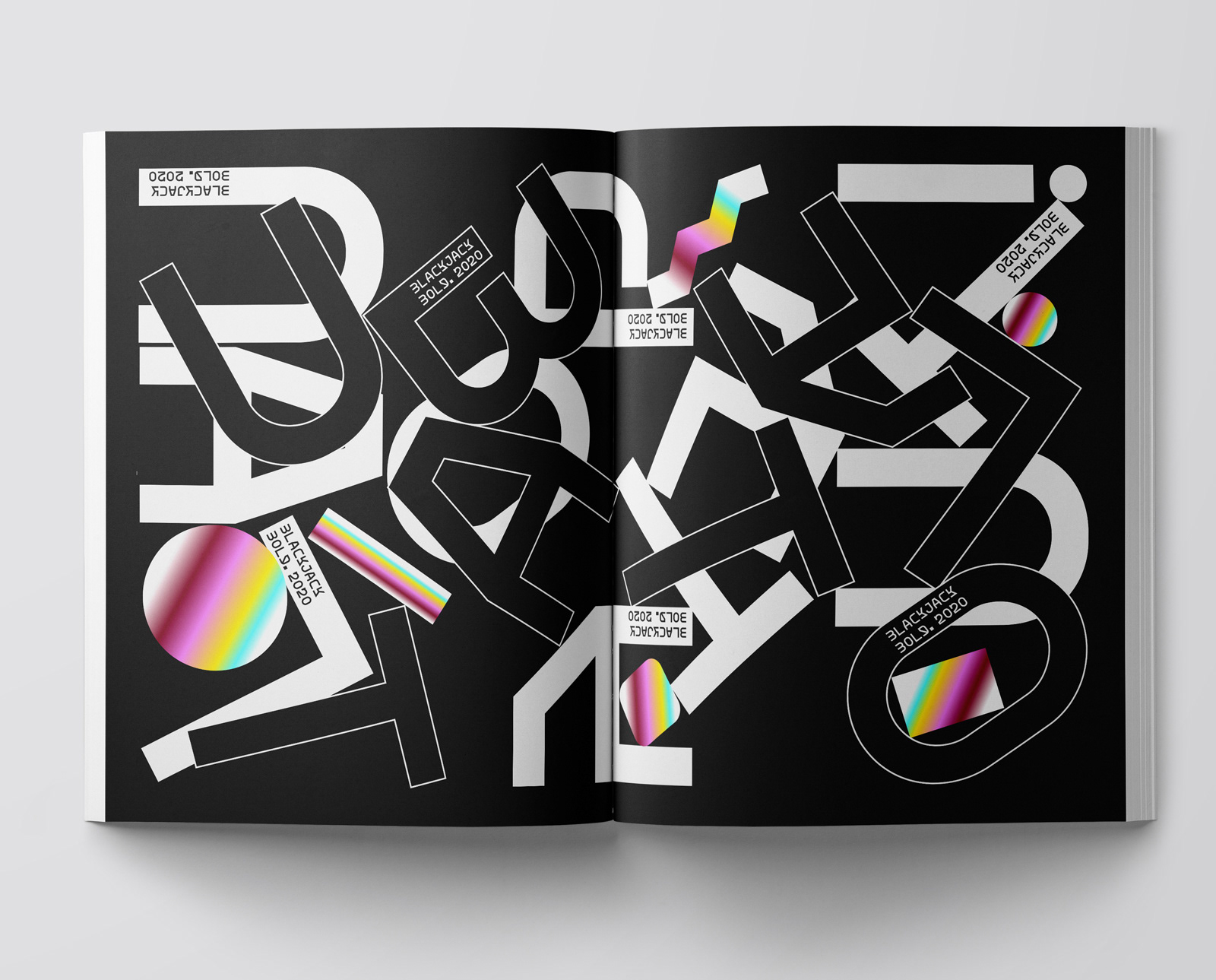 Design of double page for an artbook