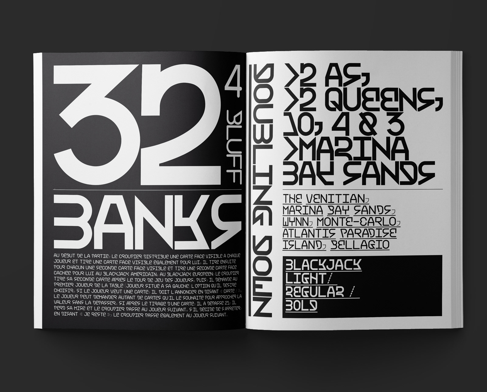 Editorial design and typographic creations