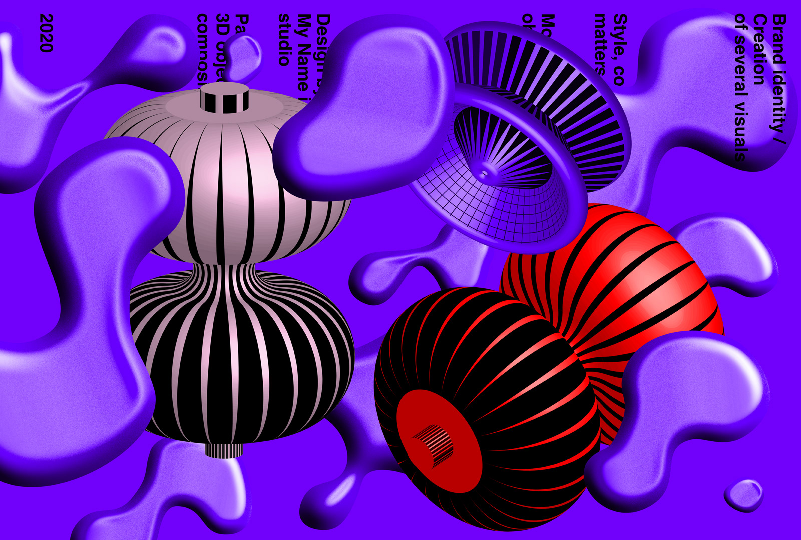 Creation composed with illustrator