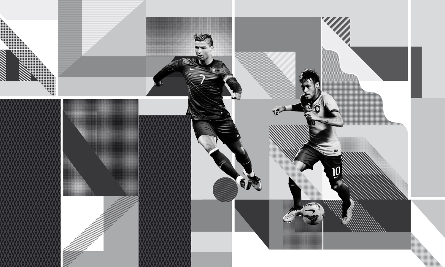 Illustration, creation and graphical composition for football