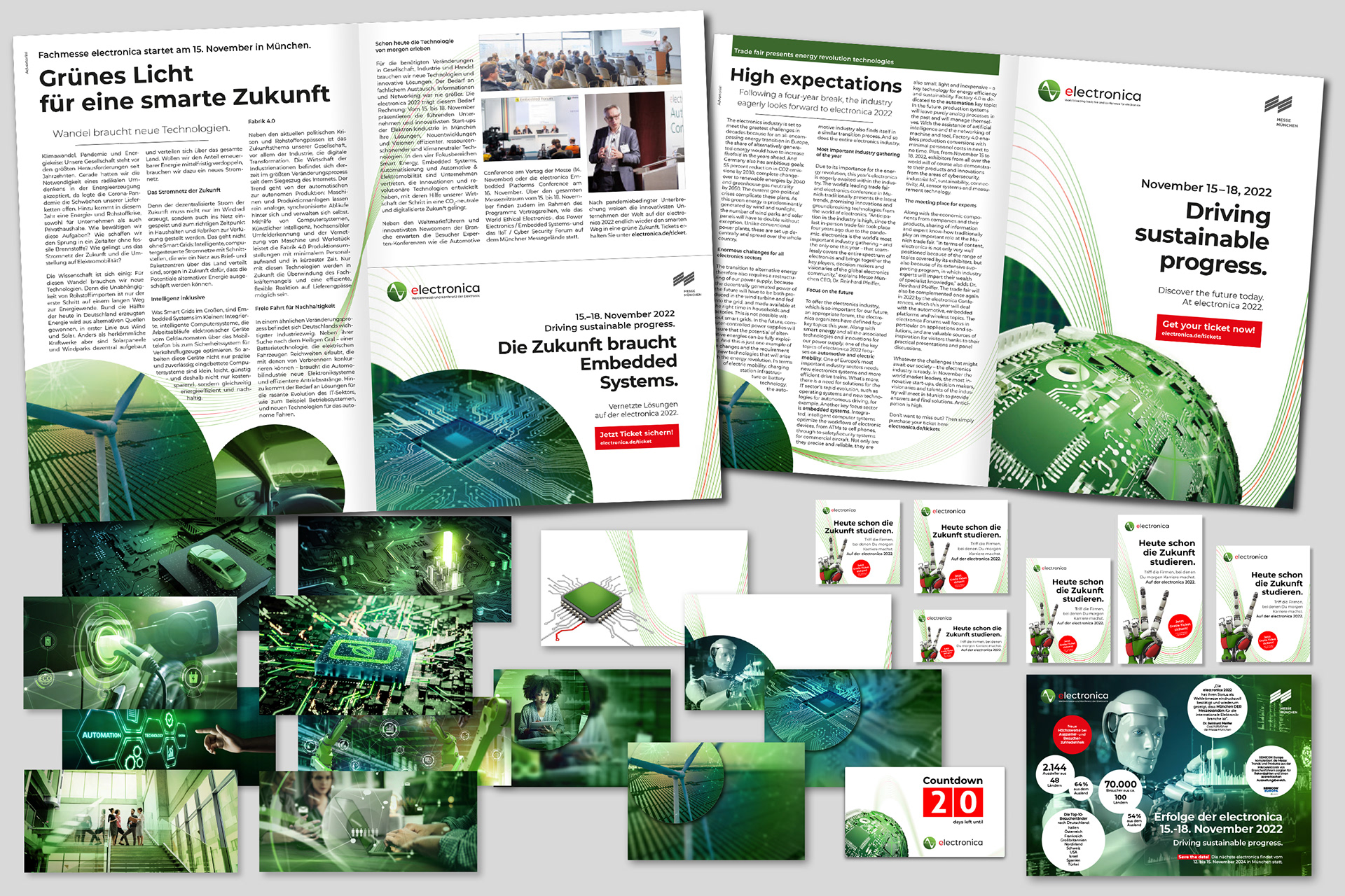 All kinds of assets for "electronica" – the world’s leading trade fair and conference for electronics (fischerAppelt)