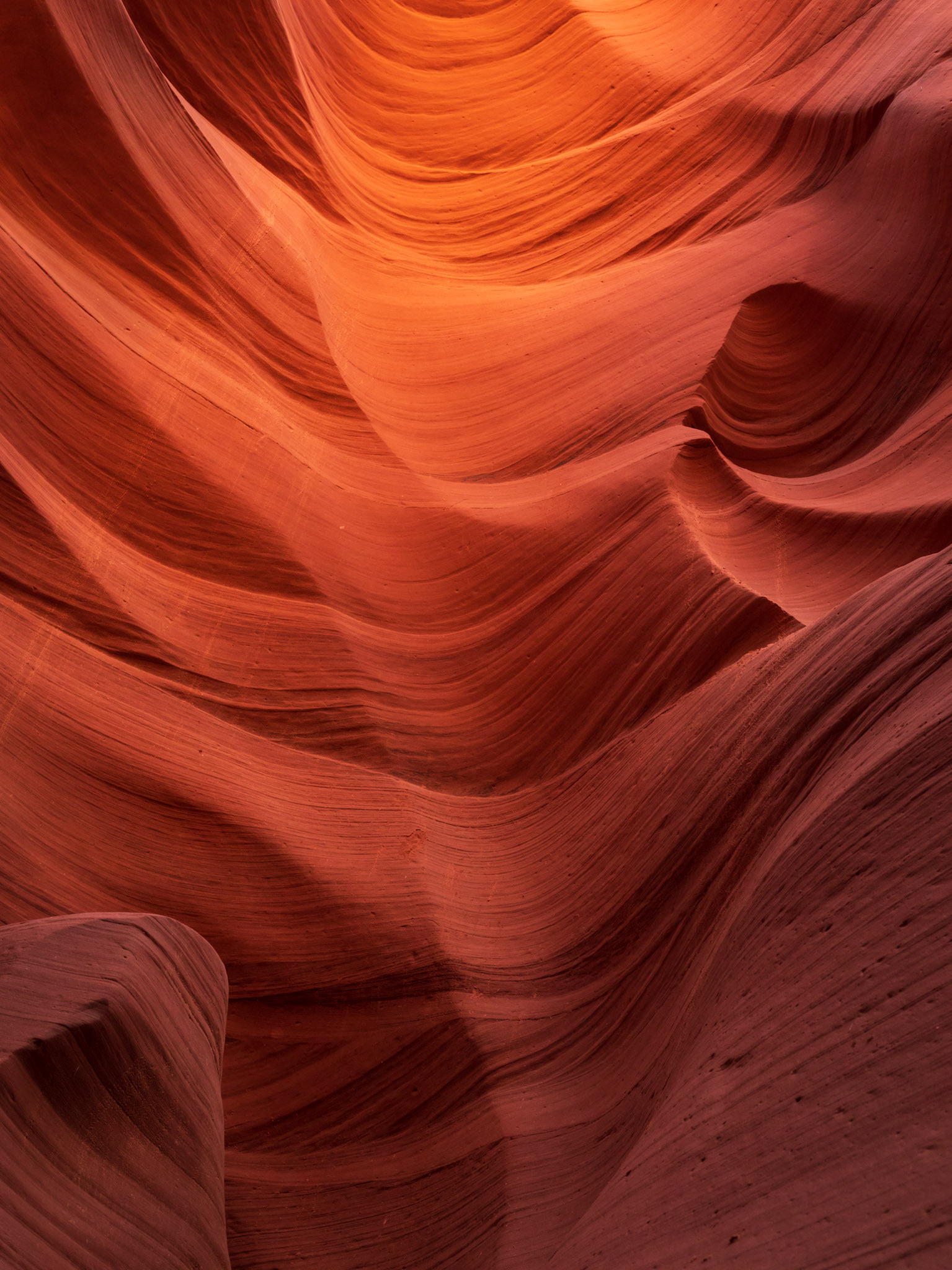 In Lower Antelope Canyon