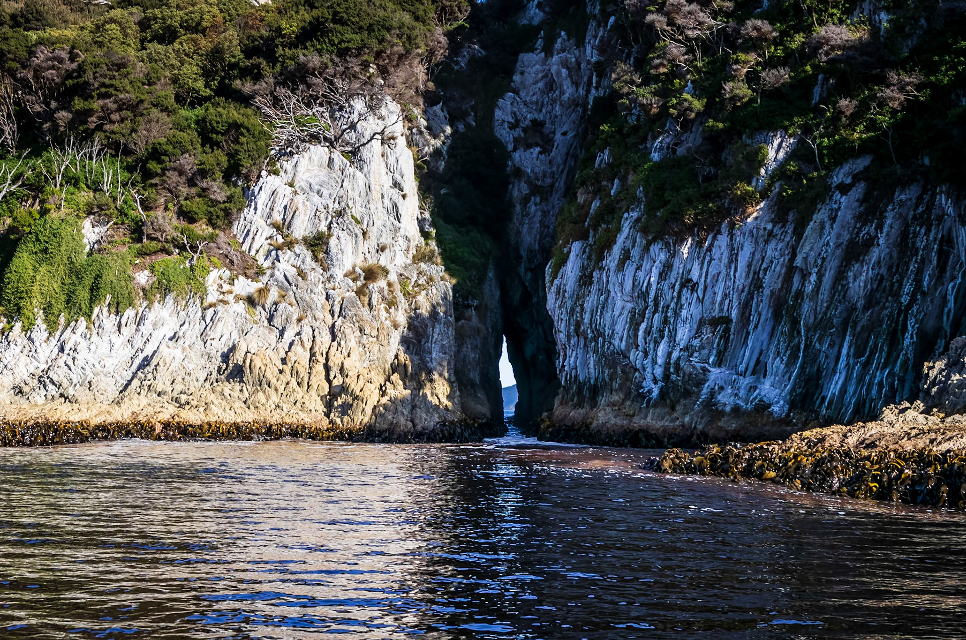 Keyhole opening. A cruise along the Breaksea Islands.