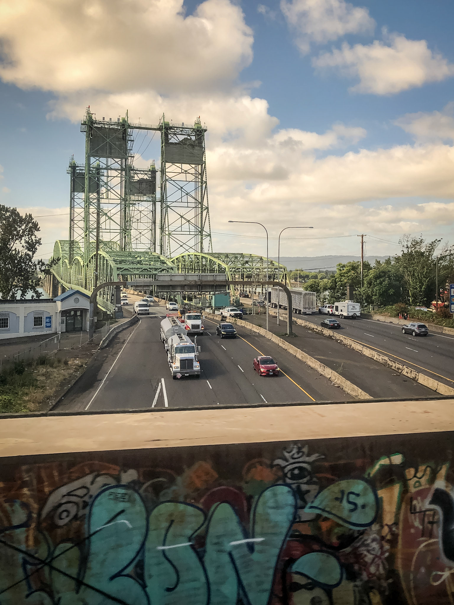 Vancouver, Washington. I-5 Bridge over the Columbia River to Portland, Oregon.