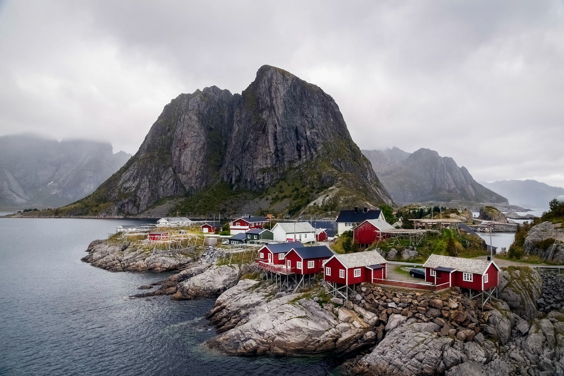 From the Hamnøy Bridge, Moskenes. 11:29am