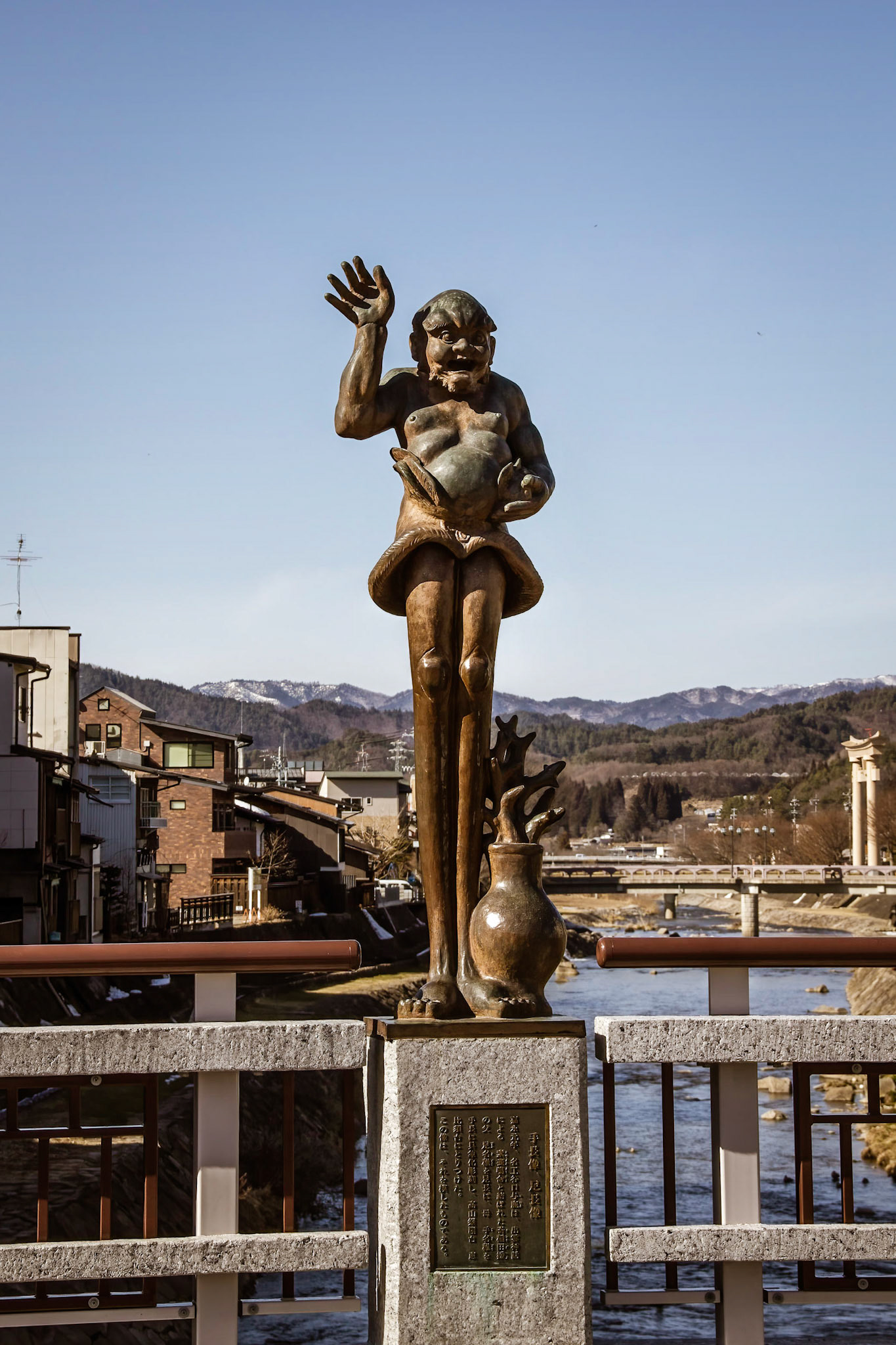 Kajibashi Bridge over the Miyagawa River, Takayama
