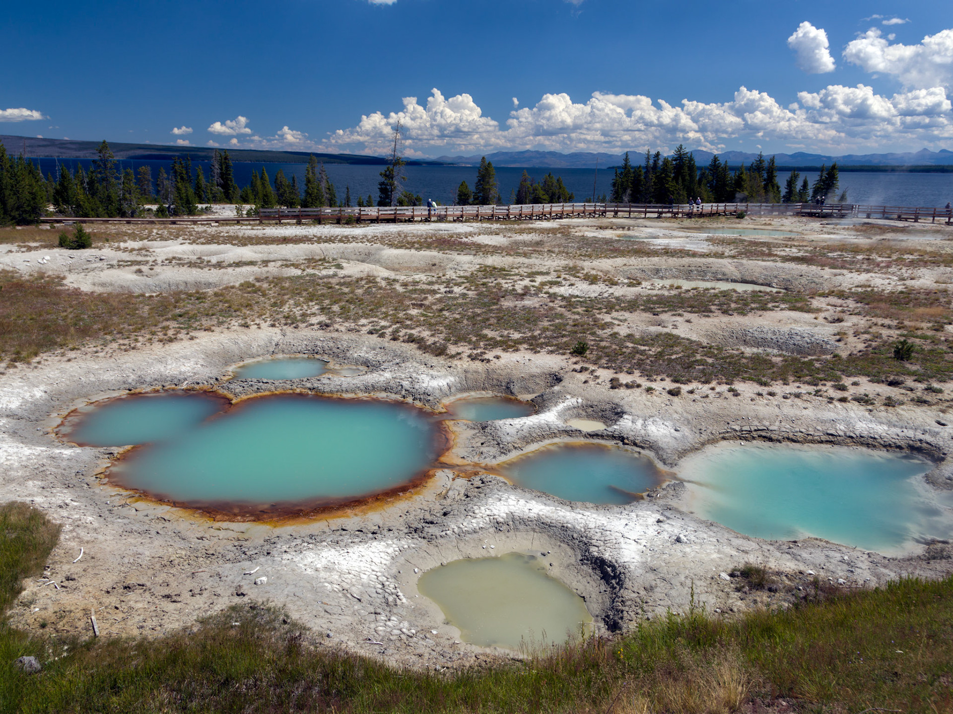 West Thumb Geyser Basin, Yellowstone National Park, Wyoming.