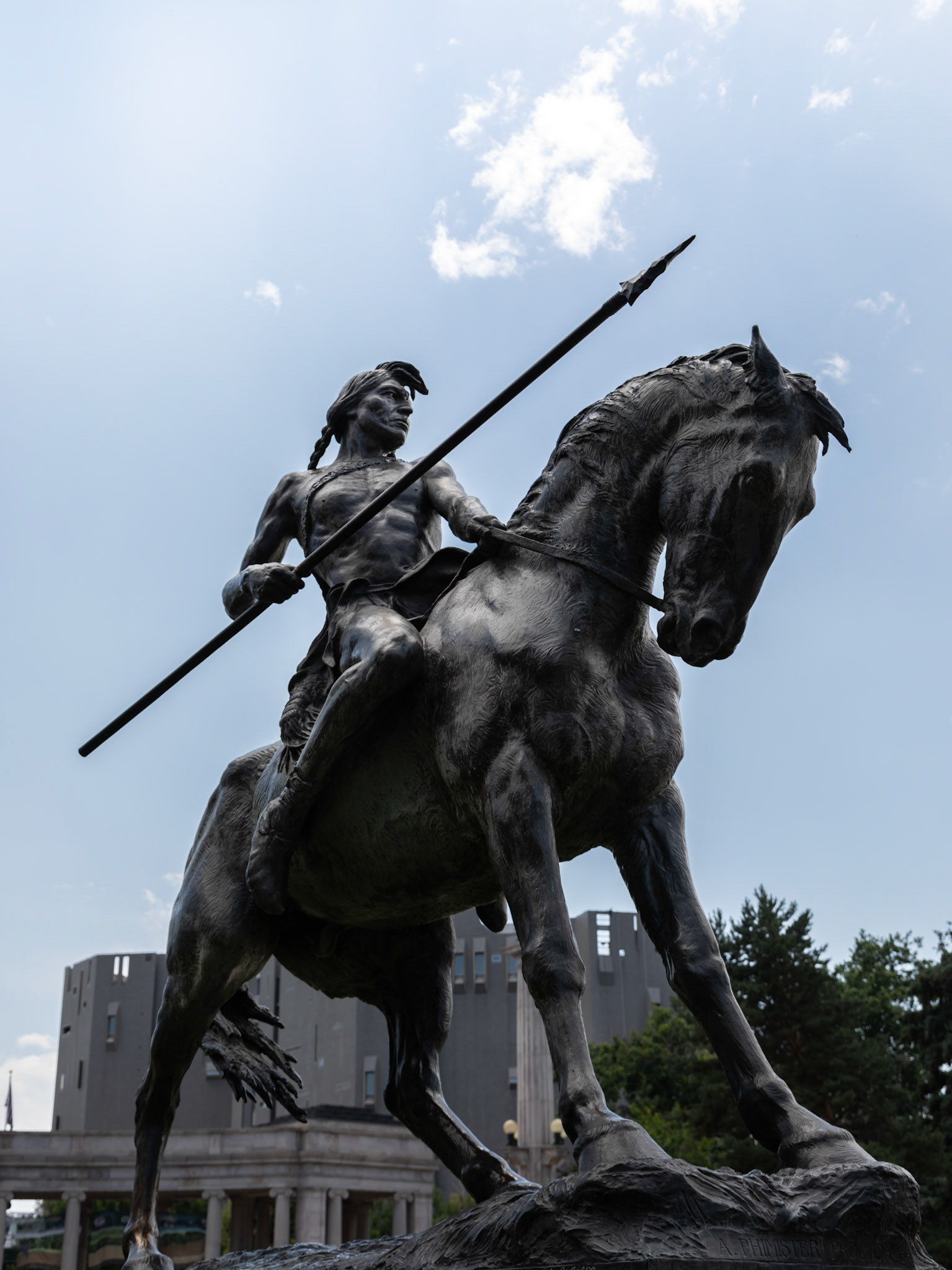 ... a tribute to the native people of Colorado.  Sculpted by Alexander Proctor, cast in 1921.