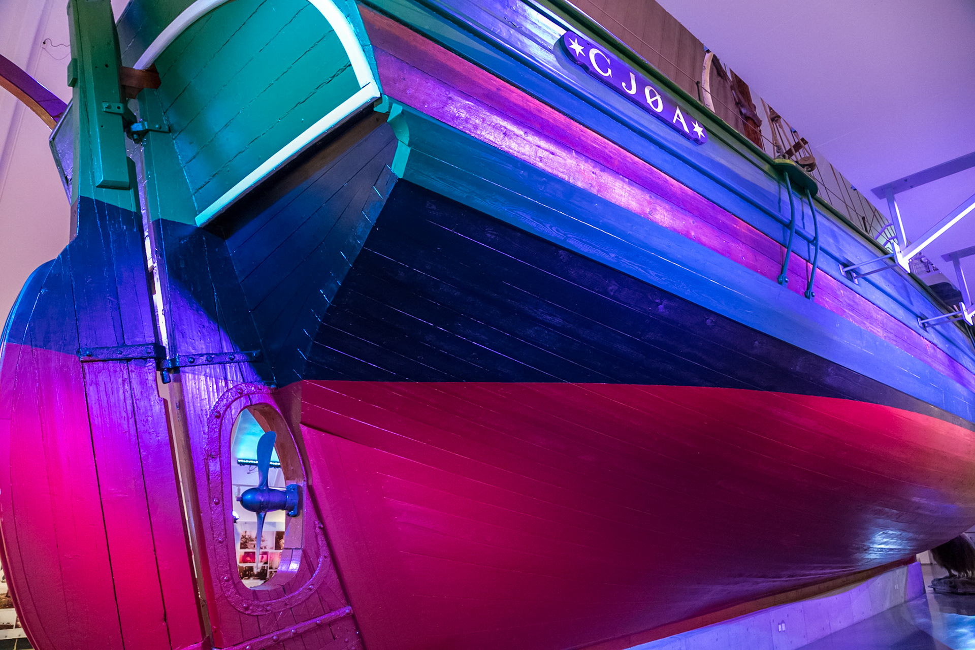 The 'Gjøa' - the first ship through the Northwest Passage. In the Fram Museum