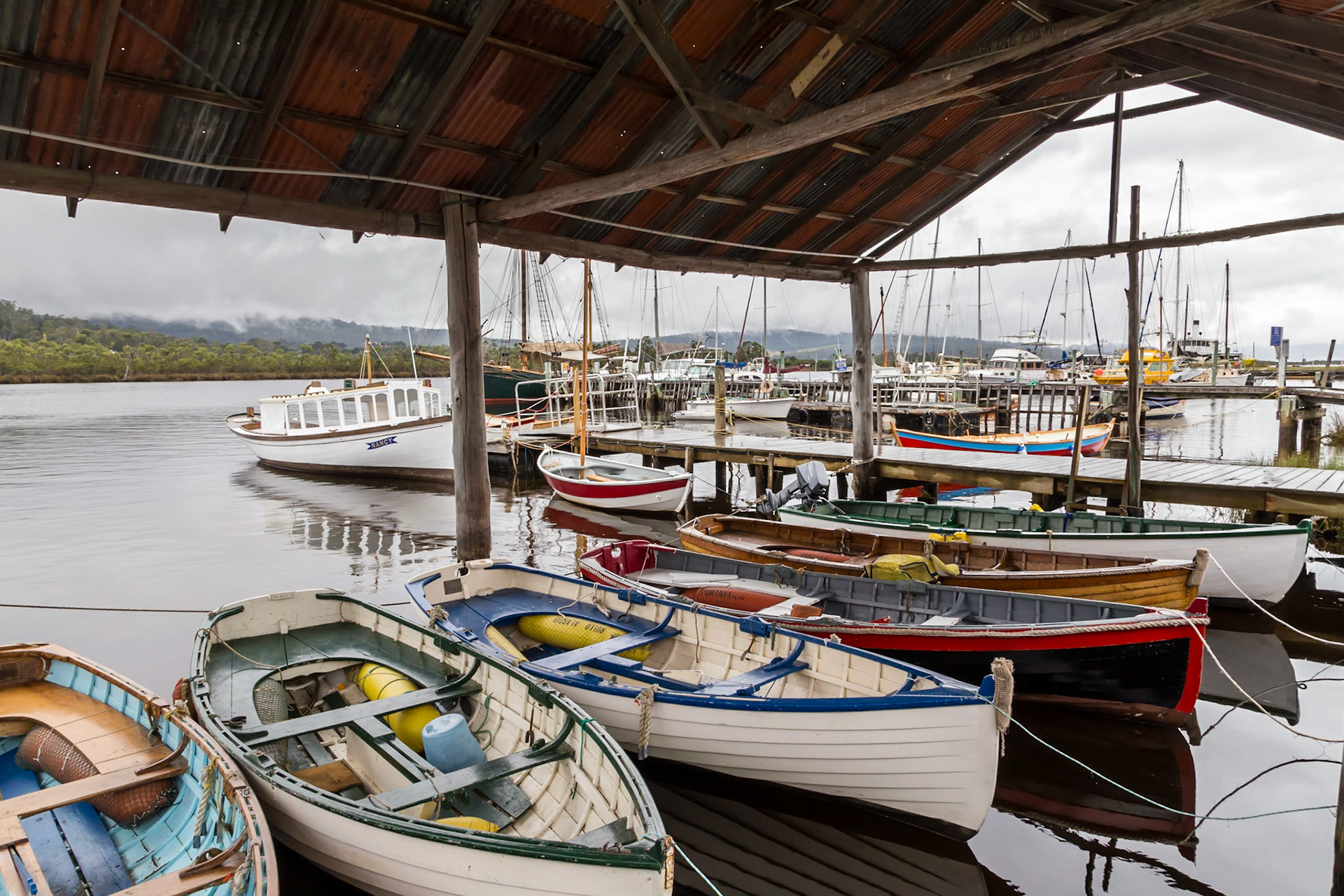 Huon River boats, at Franklin