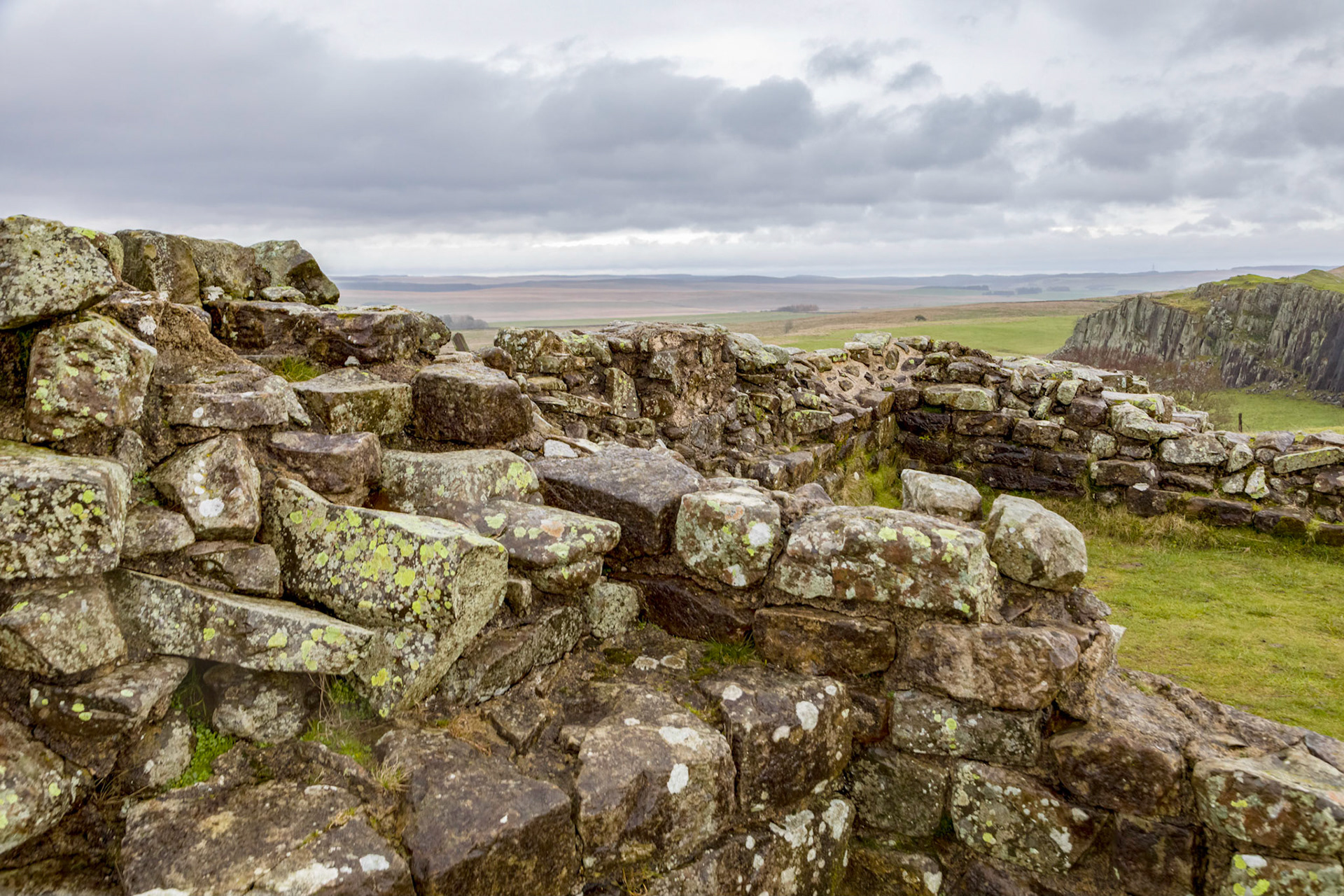Hadrians Wall, from the Walltown Crags Watchtower site