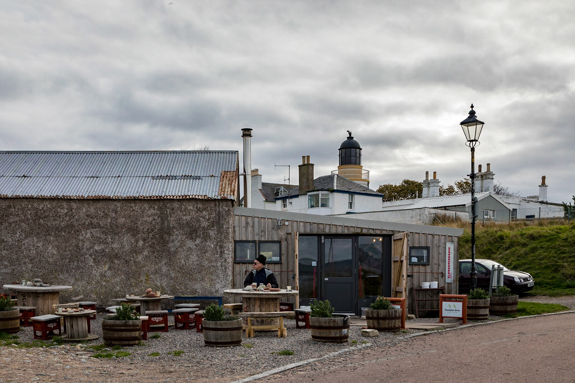 Slaughterhouse Coffee: an Australian's coffee shop on the Cromarty foreshore.