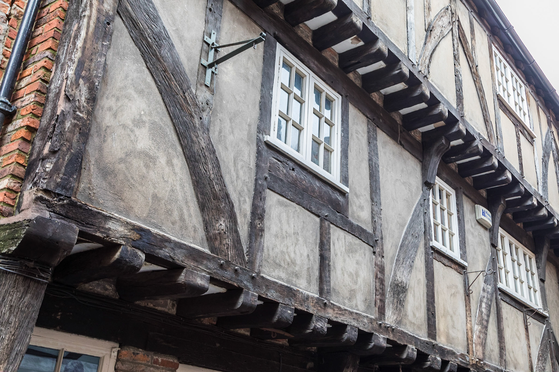 Medieval buildings along The Shambles