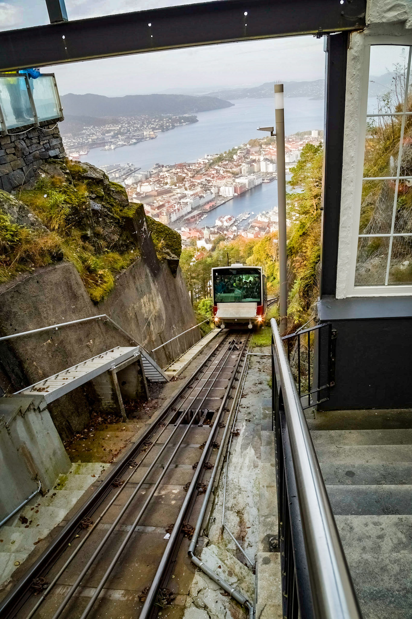 Funicular (Fløibanen) up Mount Fløyen