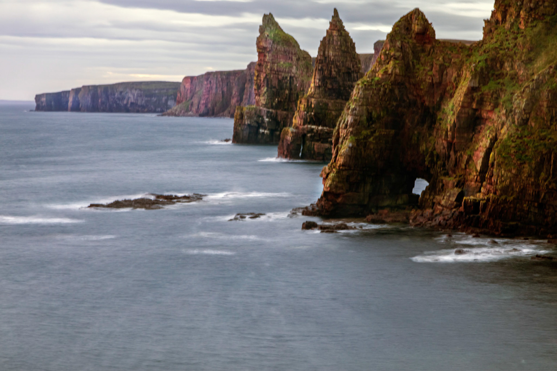 A grey dawn on the Duncansby Stacks, near John o' Groats.