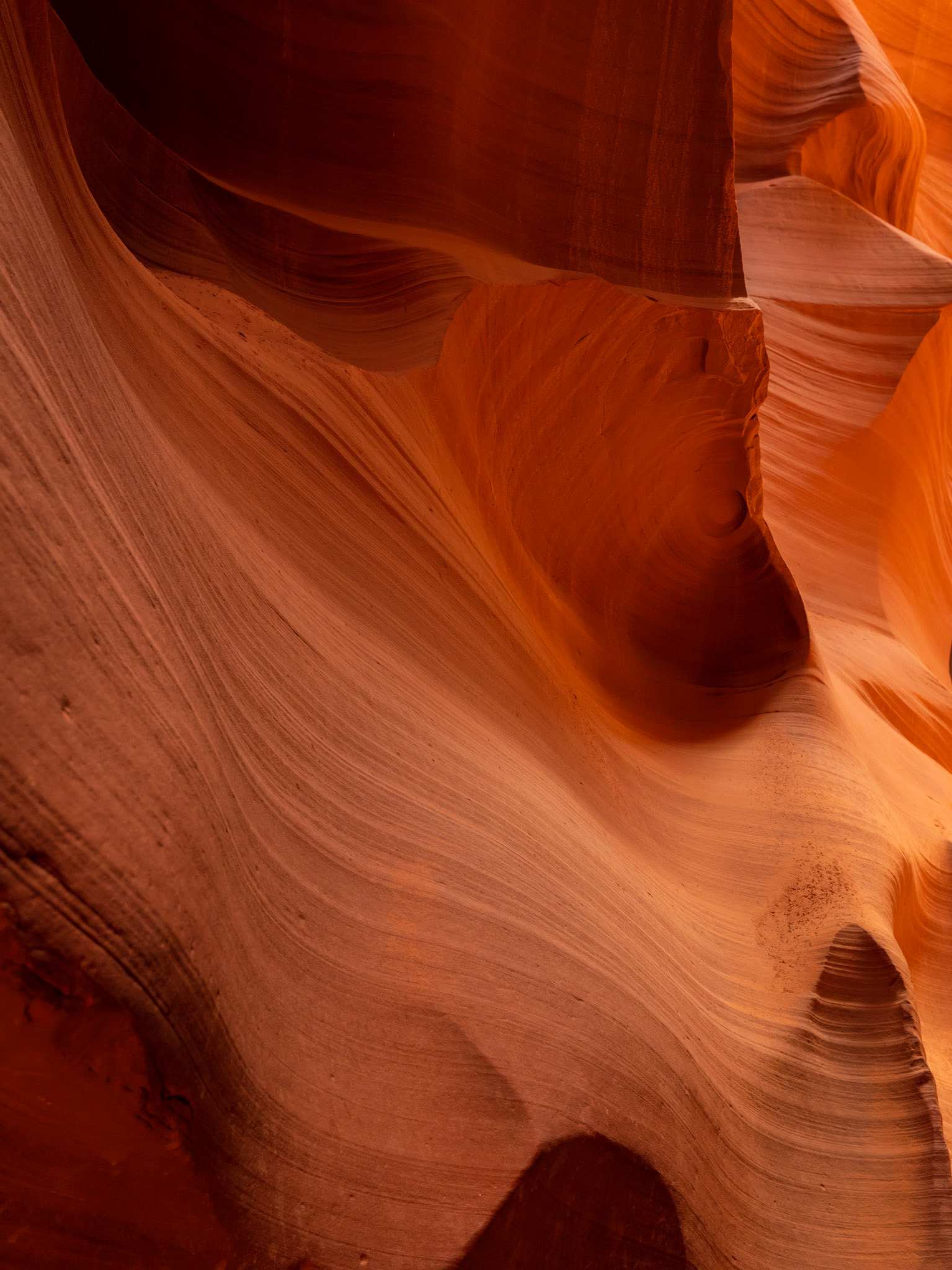 In Lower Antelope Canyon