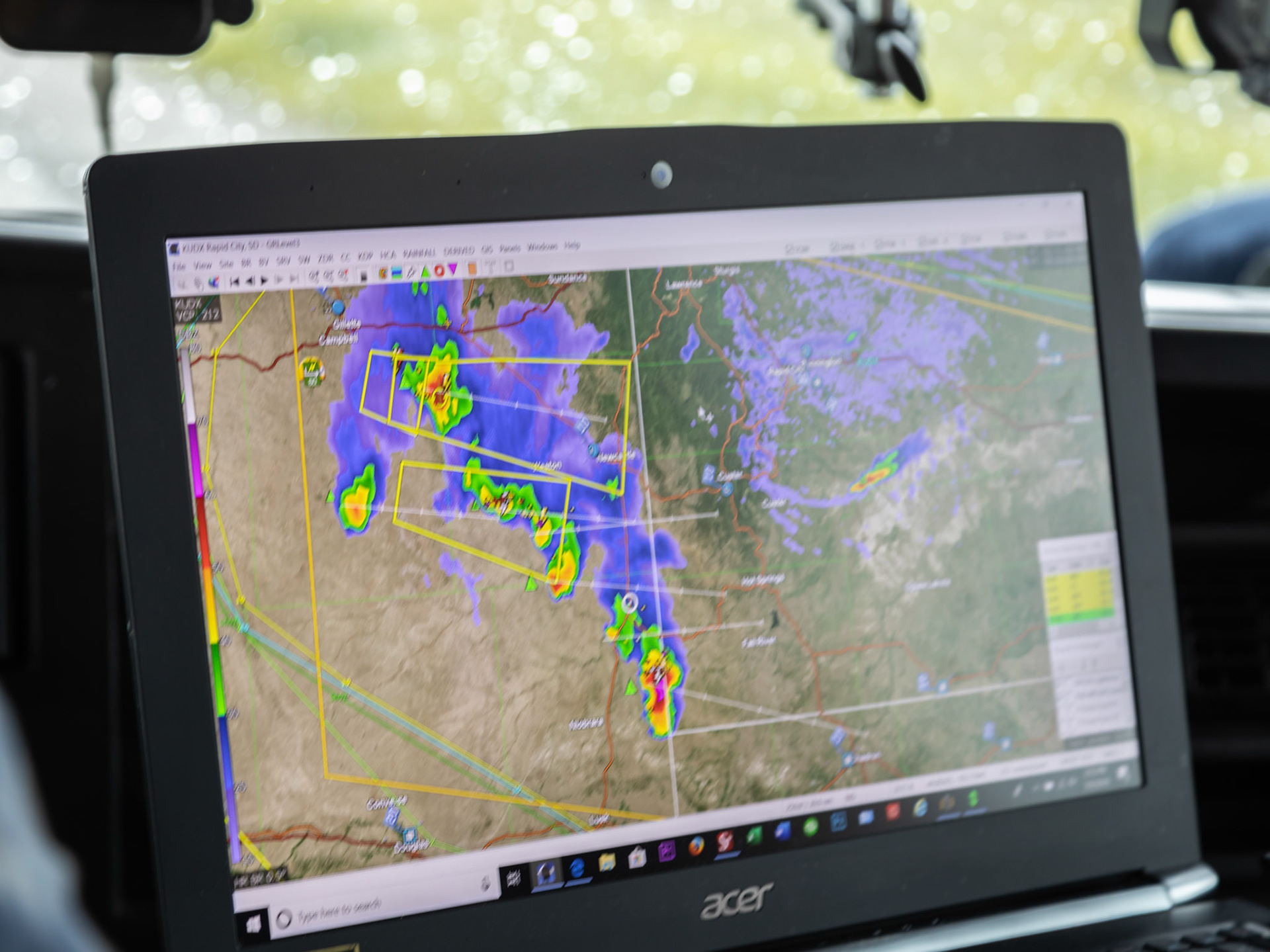 One of the meteorological storm mapping models