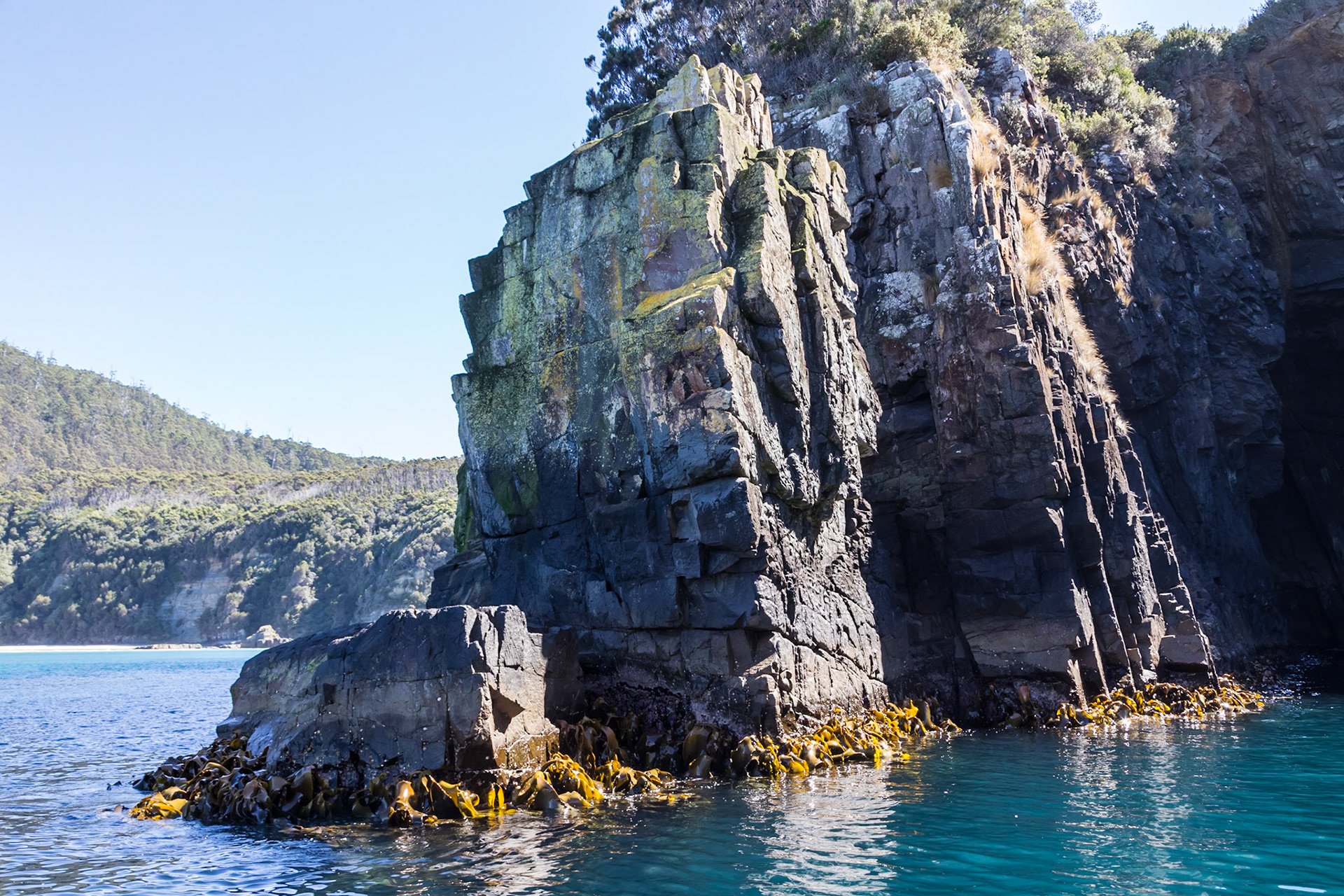 Along the coast of the South Bruny National Park
