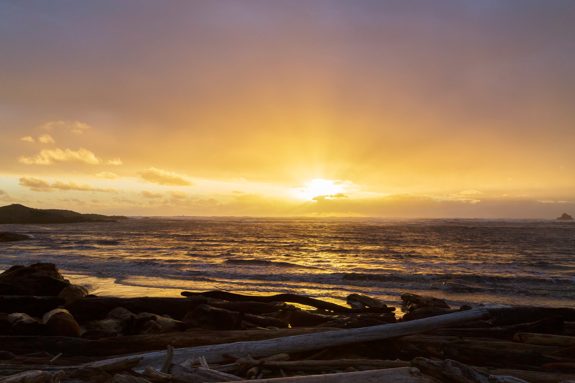 Watching the sun set from the Edge of the World; Arthur River.