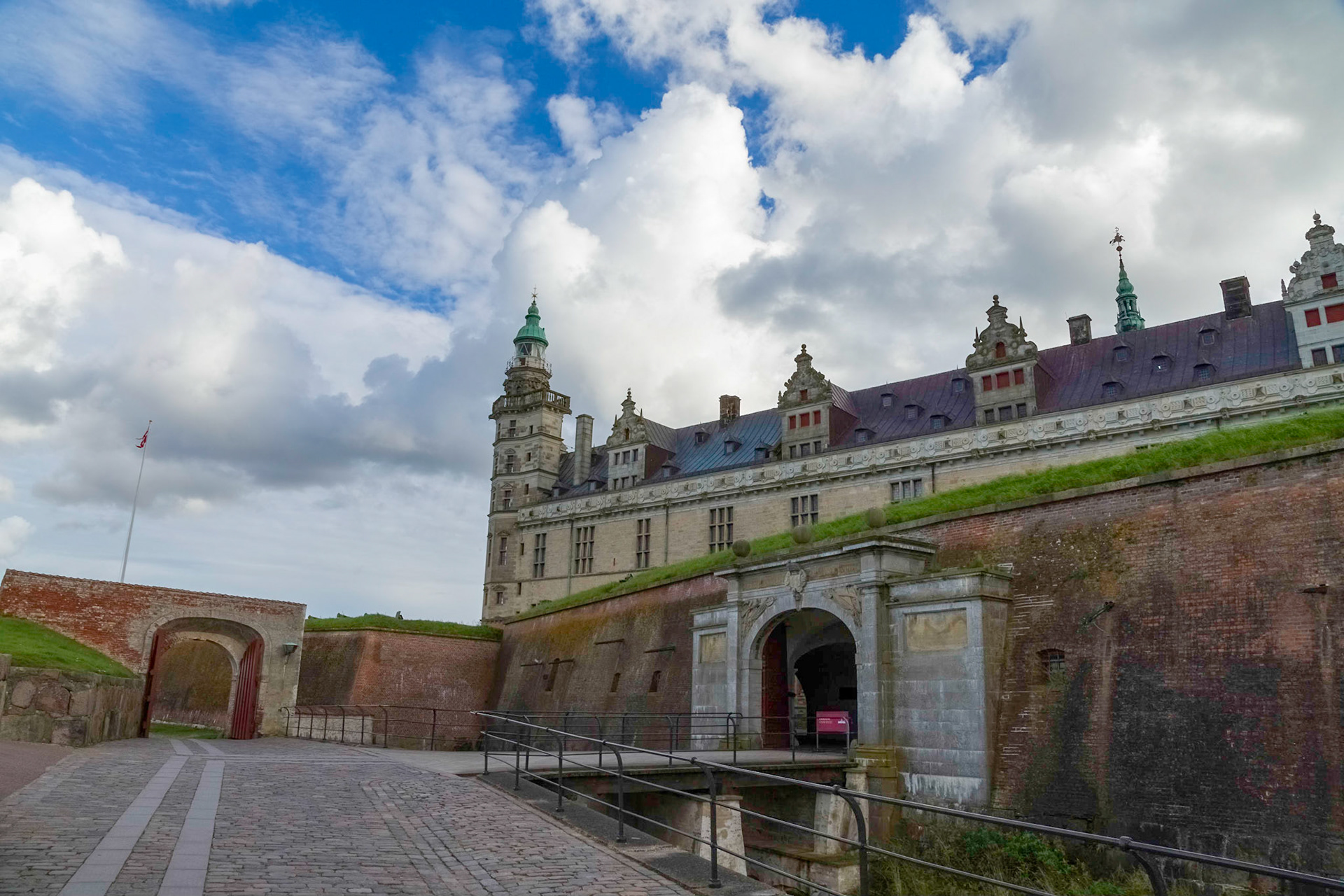 Approaching Kronborg Castle gates
