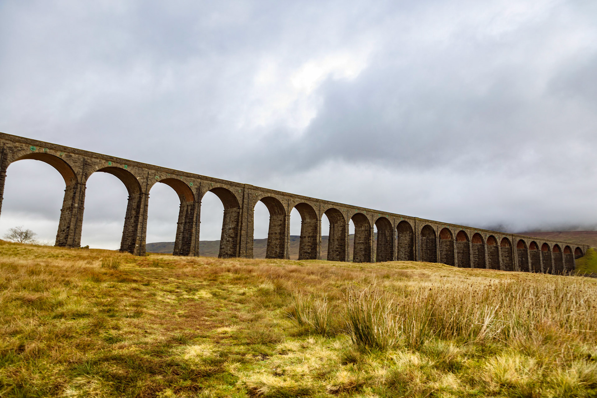 The Ribblehead Viaduct or Batty Moss Viaduct carries the Settle–Carlisle Railway across Batty Moss in the Ribble Valley at Ribblehead, in North Yorkshire.